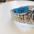 Reloj mecánico automático de lujo para hombre de Dianpai, ideal para uso diario casual, con diseño redondo, calendario y agujas luminosas, un regalo perfecto para hombres, sin batería.