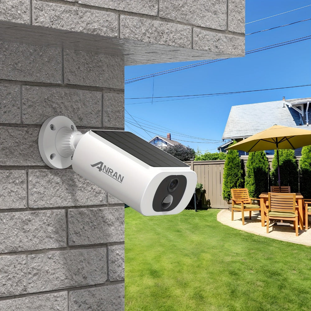 Cámaras de Seguridad Solar ANRAN para Exteriores, Ideales para la Seguridad del Jardín, Módulo Solar Integrado para Alimentación, Inalámbricas y Estables, Detección PIR de Humanos para Protección Contra Visitantes No Deseados, Interacción de Audio Bidirec