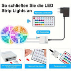 Tira LED | Tiras de luces LED inteligentes de 10M/15M/20M/30M con control remoto de 44 teclas, sincronización de música RGB y cambio de color, 20