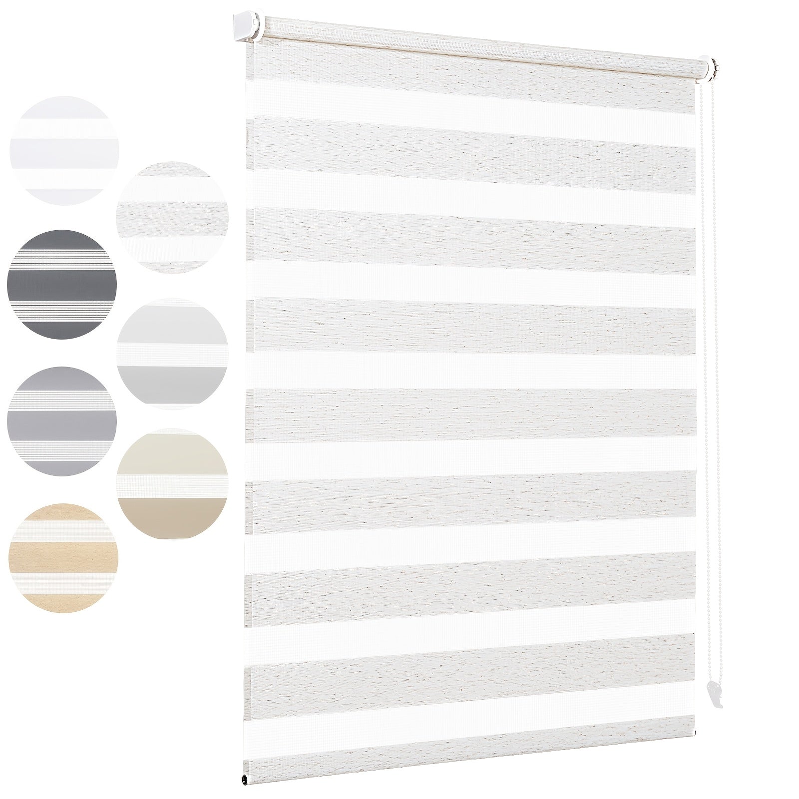 Persianas enrollables | Sekey Persiana de Doble Rodillo Sin Perforaciones, Montaje con Clip, Doble Cortina de Rodillo para Ventanas, Control de