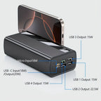 Power bank para carga durante viajes y uso diario | 40000mAh y 22.5W