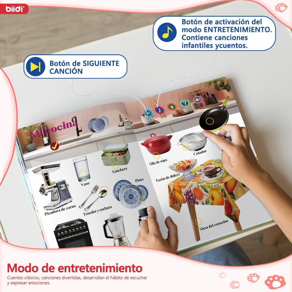 Biidi Alrededor Del Mundo Audiobook en Español, Audiobook, Libros Educativos, Libro Interactivo, Regalo de Cumpleaños de Navidad