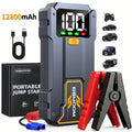 Arrancador de Coche 7000A con Linterna LED, Pantalla LCD Grande, Pack de Refuerzo de Batería de Emergencia para Coche de 12V, Jump Box, Cargador Portátil Power Bank