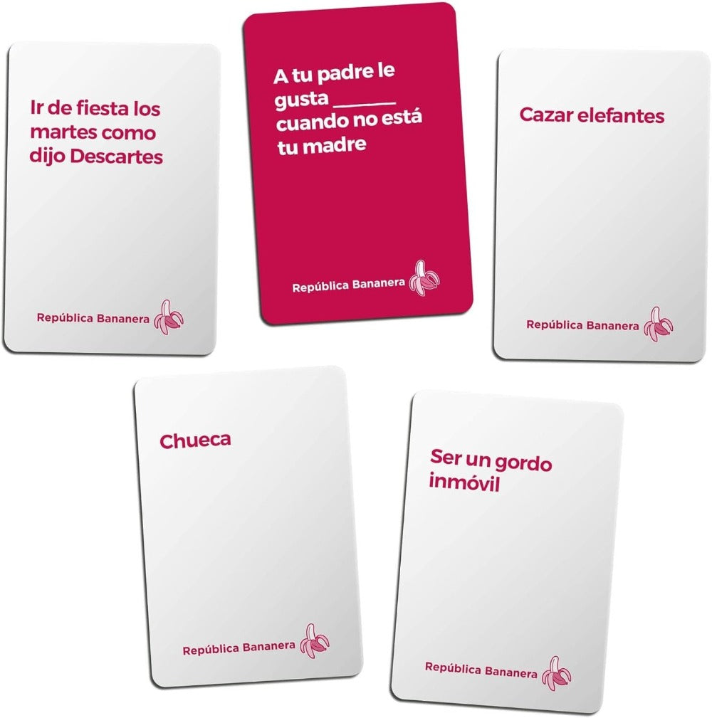 Juego de Mesa La Vacuna Española - REPUBLICA BANANERA – Cartas Divertidas para Adultos y Amigos | Humor, Estrategia y Risas Garantizadas en Fiestas