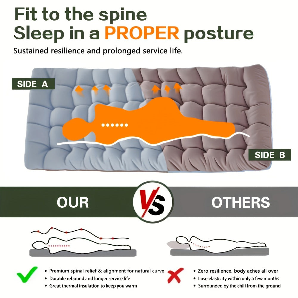 Cama de campaña plegable extragrande para adultos, con colchón grueso, 300 kg-400 kg, cama de exterior de alta resistencia con bolsa de transporte, cama portátil para viajes al aire libre, camping, playa, vacaciones
