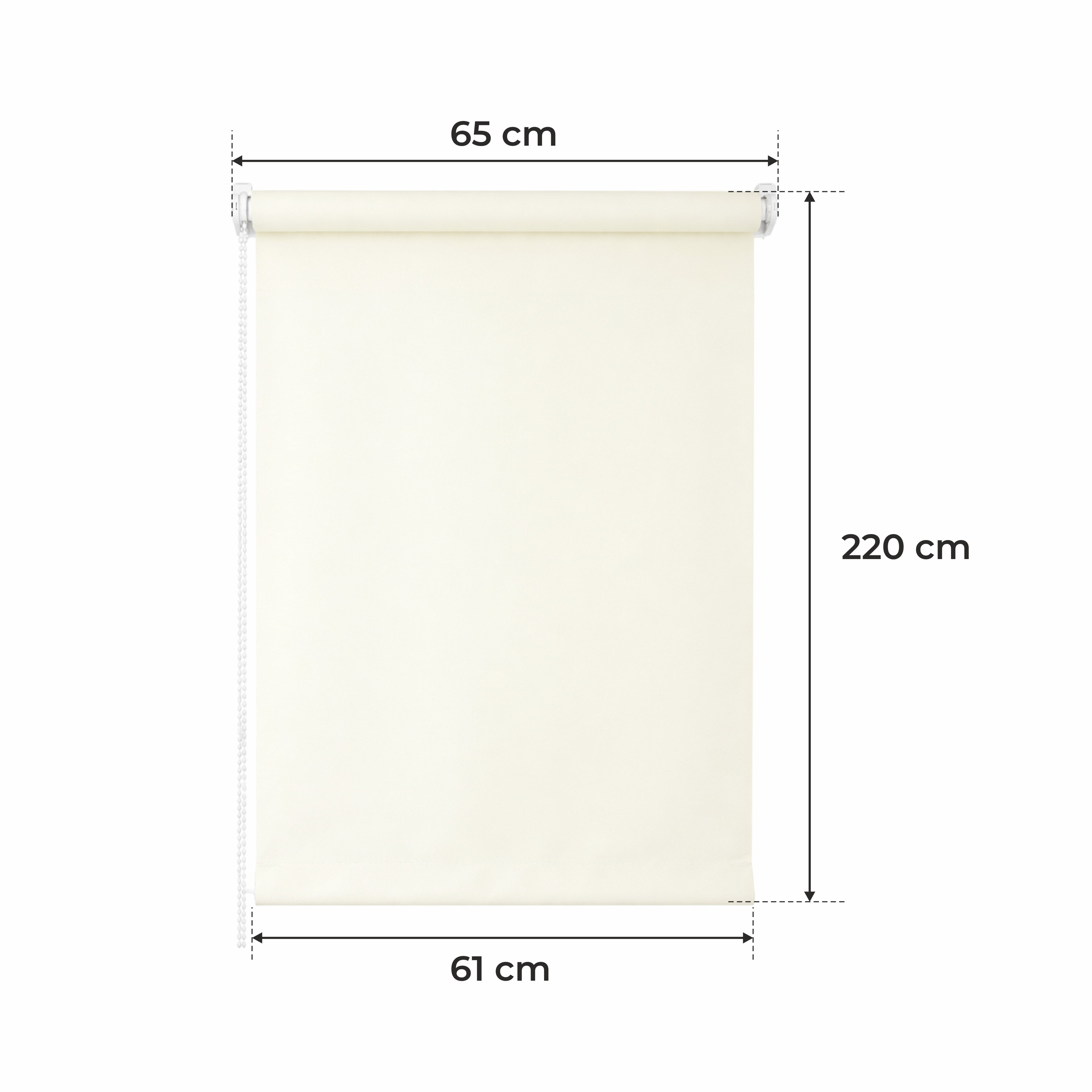Persiana Enrollable para Ventana • CREMA • 32 tamaños • BOJANEK MINI PERSIANA ENROLLABLE • soportes ajustables • instalación sin taladro • persiana con mecanismo de cadena • cubierta protectora solar • ideal para salas, dormitorios, cocinas, oficinas • pe