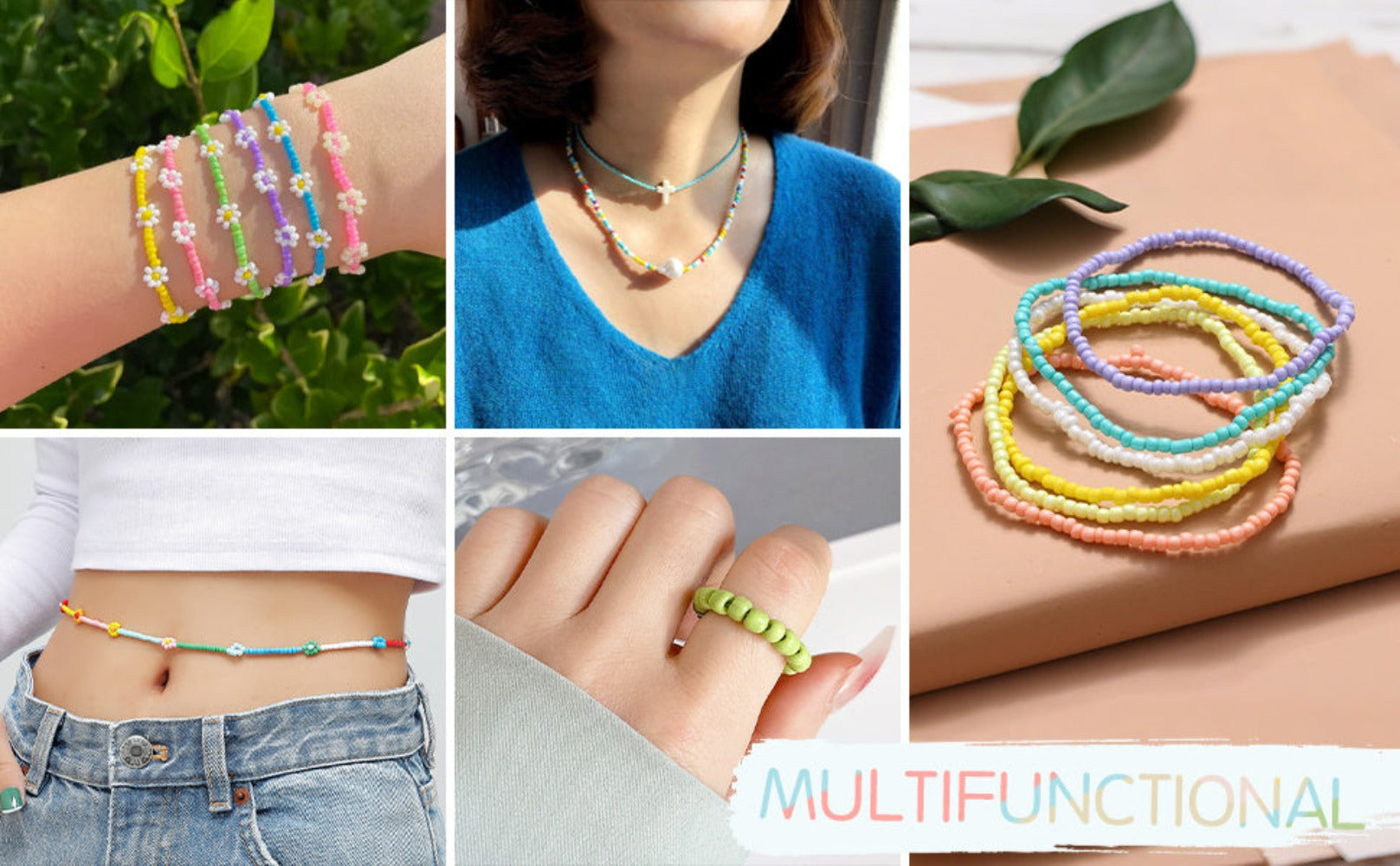 6500 piezas de cuentas de 3 mm en 24 colores | ARTREE Conjunto de cuentas de 3 mm para pulseras , incluye cuentas con letras, ideal para hacer pulseras DIY, collares, artesanías y joyas.