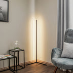 Lámpara de pie de esquina de 1/2 piezas, lámpara de pie LED de cambio de color, ajustable de 56 pulgadas (aprox. 142 cm) con sincronización de música, lámpara de esquina de iluminación ambiental moderna, con control remoto y por APP, modo creativo DIY y t