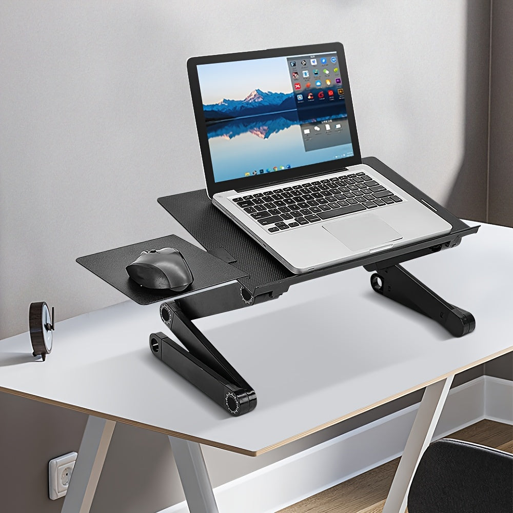 Mesas para portátil | Escritorio de cama de aleación de aluminio, mesa plegable para computadora portátil, estante de pie ajustable, rejilla de