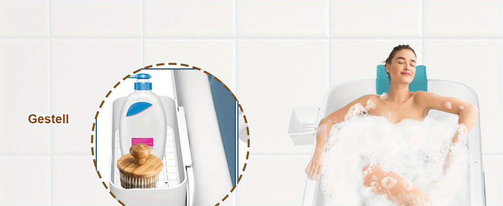 Bañera plegable portátil para adultos plegable portátil | Baño, balcón y espacios reducidos