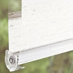 1 unidad, Cortinas Dobles, Cortinas Enrollables Dobles para Protección Solar, Sin Perforación con Sujetadores de Fijación, Translúcidas, Opacas, Ajuste de Luz, Decoración del Hogar, Cortinas para Dormitorio Cocina Baño Sala de Estar, Fácile