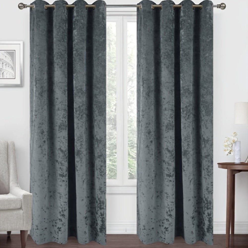1 unidad - Cortinas opacas de tela gruesa de terciopelo de hielo, grado de sombreado superior al 85%, tamaño 140X260CM, varios colores, verticales y hermosas, sombreado y a prueba de viento, lavables a máquina, no se encogen, no se decolora