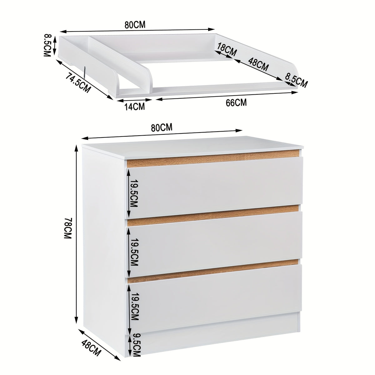 1 unidad de cajones de almacenamiento, cómoda con estantes extraíbles con adicionales, organizador de almacenamiento, muebles para el hogar, puede ser un tocador, organizador, gabinete con estantes y 3 cajones, dormitorio, sala de estar, ba