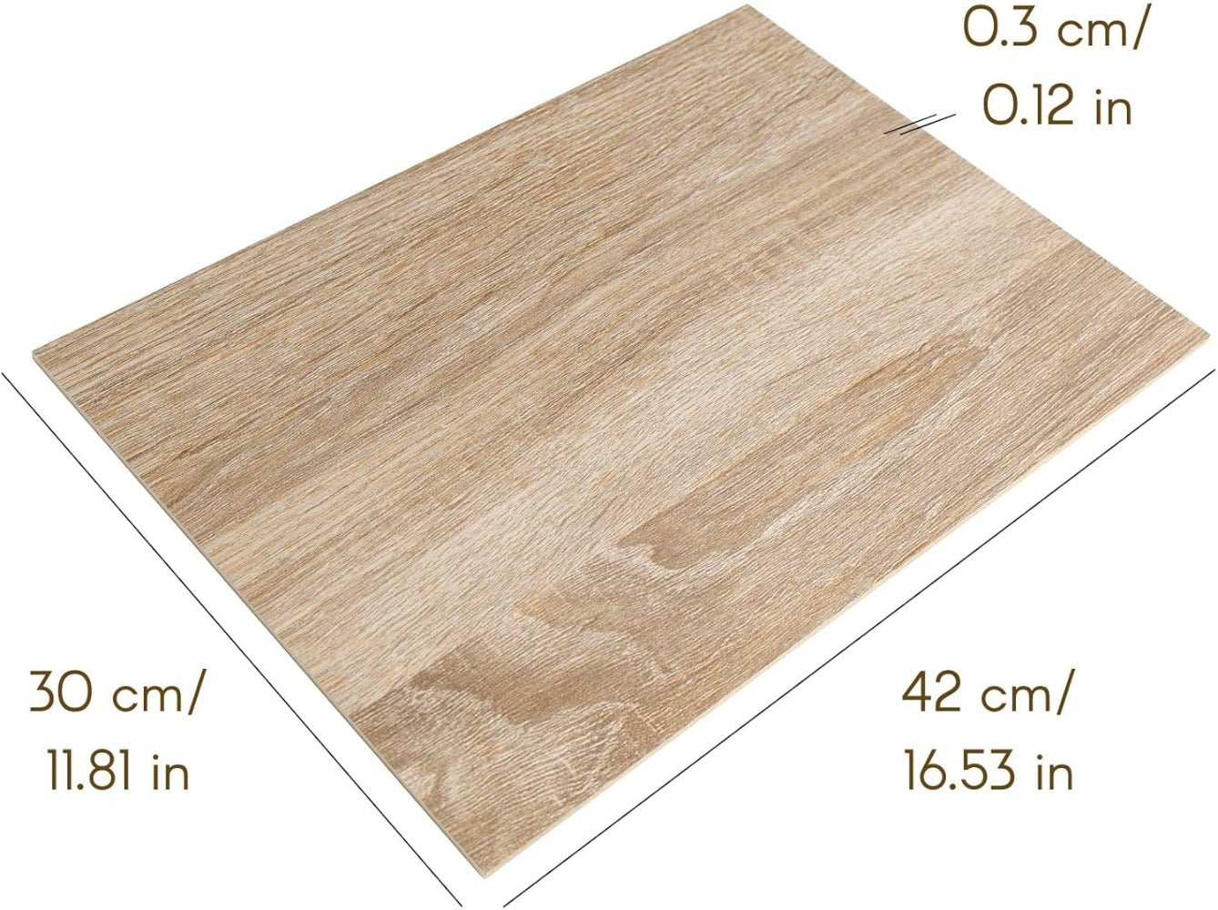 10 X Tableros de Roble A3 | 420 X 300 X 3 Mm | Tableros para Bricolaje y Trabajo Manual | Ideal para Pirógrafo, Corte Láser, Modelado, Fresado, Plotter CNC, Rompecabezas Decorativos Creativos detail image - detail view 4
