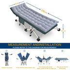 Cama de campaña plegable extragrande para adultos, con colchón grueso, 300 kg-400 kg, cama de exterior de alta resistencia con bolsa de transporte, cama portátil para viajes al aire libre, camping, playa, vacaciones