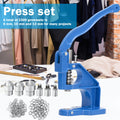 Juego de prensa para ojales, prensa manual, máquina de ojales con 3 matrices de punzonado y 1500 ojales (6/10/12 mm) para ojales, remaches, textiles y cuero