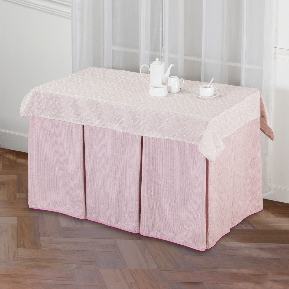 PAÑO CAMILLA RECTANGULAR CHENILLA 8 FUELLES + TAPETE VIVID TORRAL