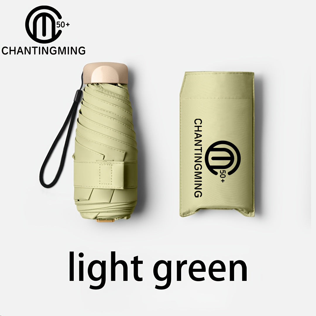 Paraguas plegable compacto de 1 pieza, disponible en 11 colores, paraguas de viaje, paraguas portátil ligero, miniparaguas de sol de moda para hombre, paraguas de viaje de bolsillo, regalo para mujer