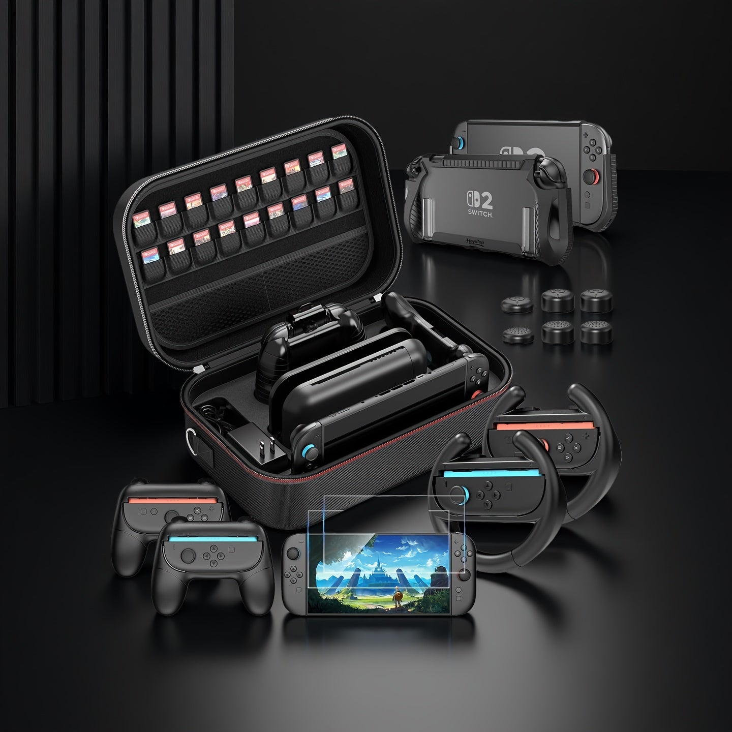 Funda protectora para Nintendo Switch 2 para viajes almacenamiento y accesorios gaming | diseño funcional