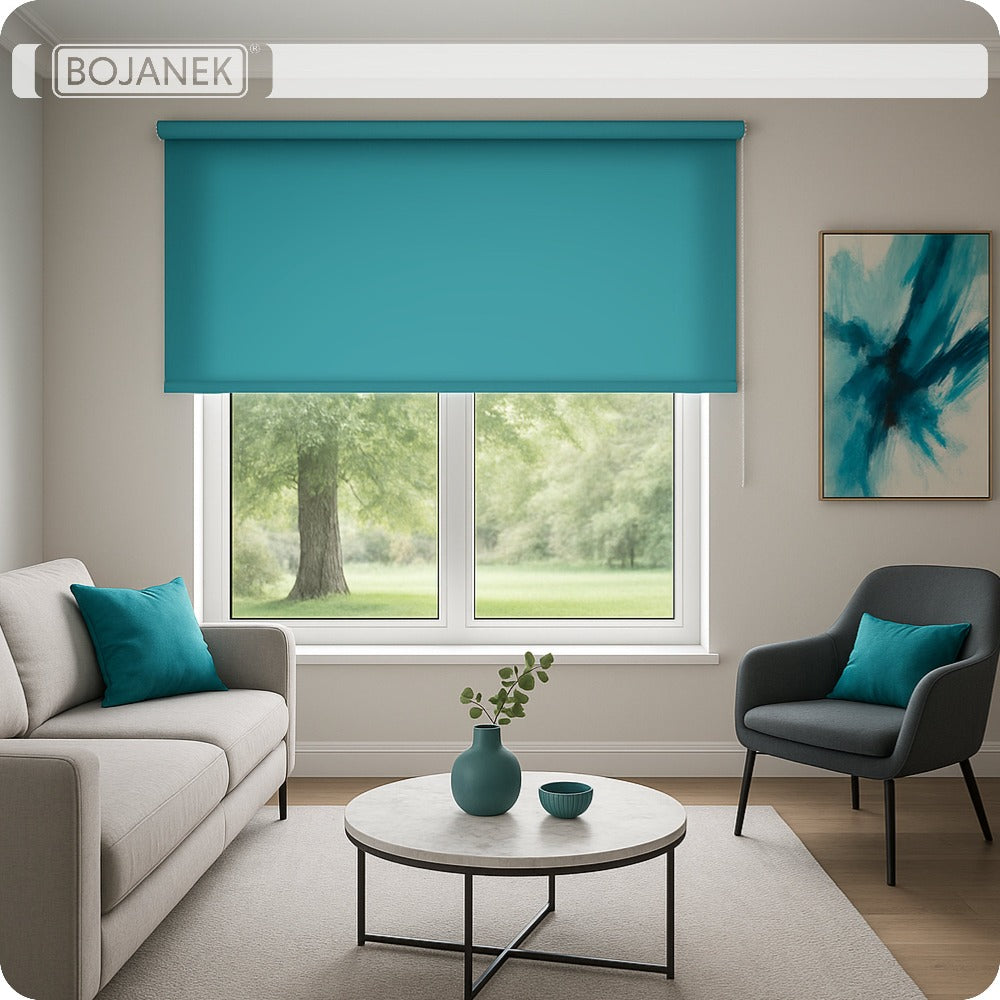 Persiana de Pared • GRÁFITO • 21 tamaños • BOJANEK MAXI ROLLER • instalación en hueco de ventana o techo • elegante persiana de tela opaca y decorativa • perfecta para sala de estar, dormitorio, cocina y oficina • cubierta de ventana que protege contra el