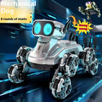 Robot Perro Espacial Mecánico más Nuevo de 2025 con Control Remoto y Tracción en 8 Ruedas, Apto para Fiestas, Espectáculos de Acrobacias - Juguete de Robot de Plástico Duradero, Mascota Electrónica para Juego al Aire Libre, Construcción Robusta, Acrobacia
