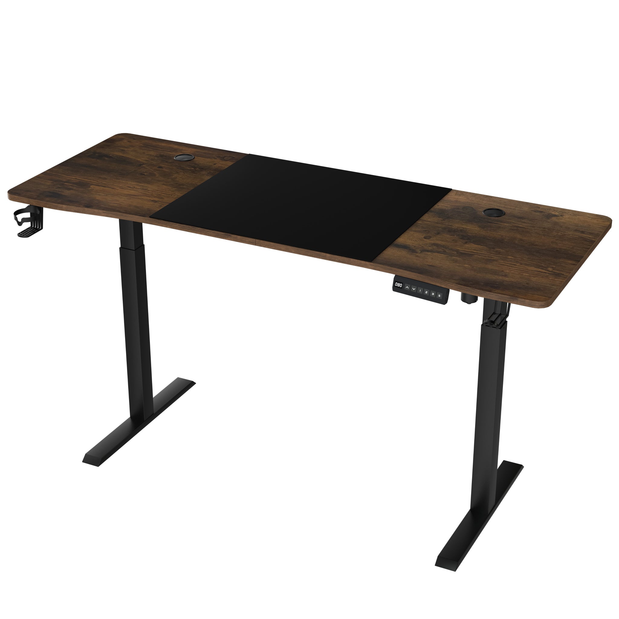 Escritorio Elevable Ajustable en Altura 120/140/160Cm X 60Cm con Función de Memoria, Puerto Tipo-C, Portavasos y Gancho para Auriculares, para Oficina en Casa/Gaming, Escritorio Elevable Eléctrico, Escritorio para Computadora de Oficina/Gaming para Hogar/