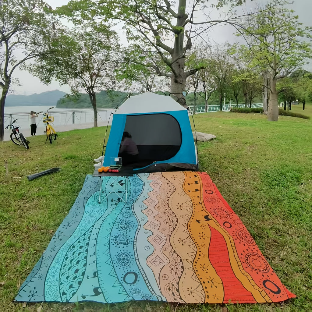 Manta de playa compacta ultraligera resistente al agua y arena de 304,8 x 274,32 pulgadas/210,82 x 200,66 pulgadas. Ideal para la playa, el parque, el césped, el camping, senderismo, conciertos y equipo al aire libre.