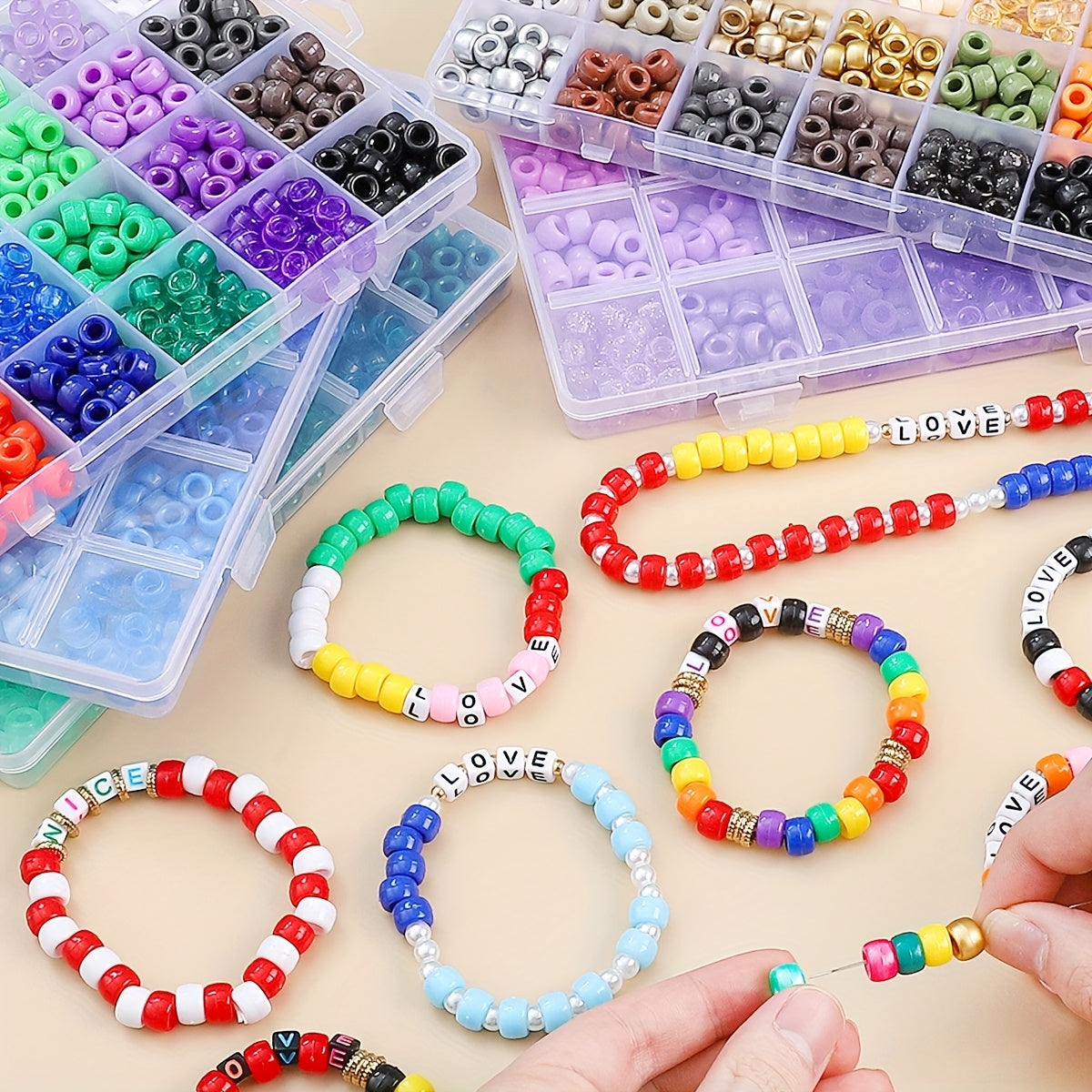 Set de Cuentas Acrílicas Vibrantes de 9Mm a Granel de 168 Colores con Anillos para el Cabello para Hacer Joyas - Cuentas de Plástico Brillantes Numeradas de 168 Colores para Pulseras de Cady, Collar y Manualidades - Suministros de Abalorios Duraderos para