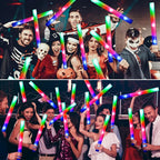 100 Barras Luminosas de Espuma para Recuerdos de Fiesta, 3 Modos de Destello para Barras de Espuma LED, Brillo para Suministros de Fiesta, Perfecto para Decoración del Hogar, Decoración Exterior, Boda para Fiesta, Cumpleaños