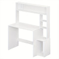 Escritorio | 1pc Escritorio de Oficina, Mesa para Computadora con Estantes, Estantería de 5 Niveles, Roble Blanco, Mesa de Juegos con Espacio de
