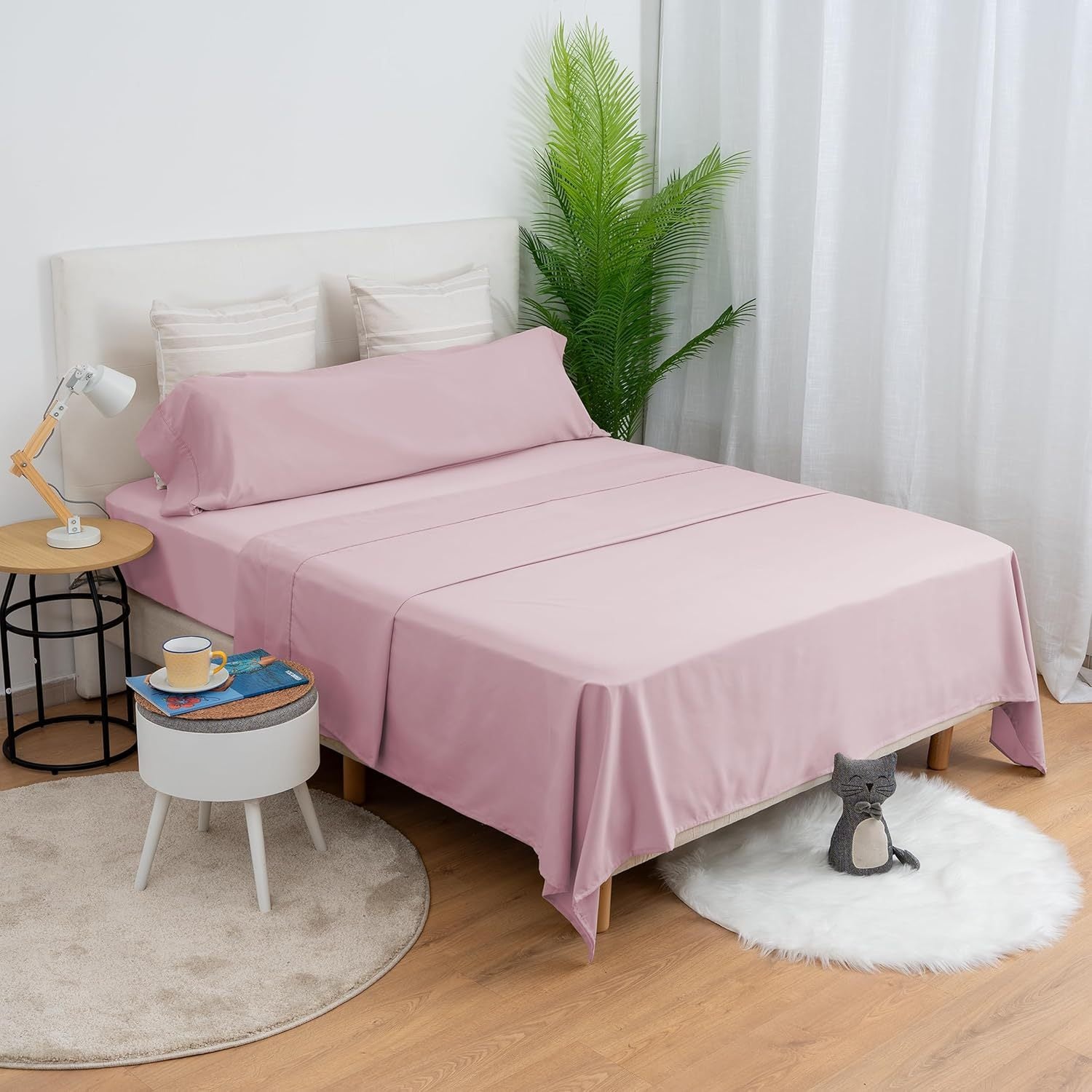 Juego de cama de tres piezas, suave y cómodo, adecuado para todas las estaciones, rosa, azul, rojo rosa, negro, gris, blanco, adecuado para camas de 90 CM, 105 CM, 135 CM, 150 CM, 180 CM