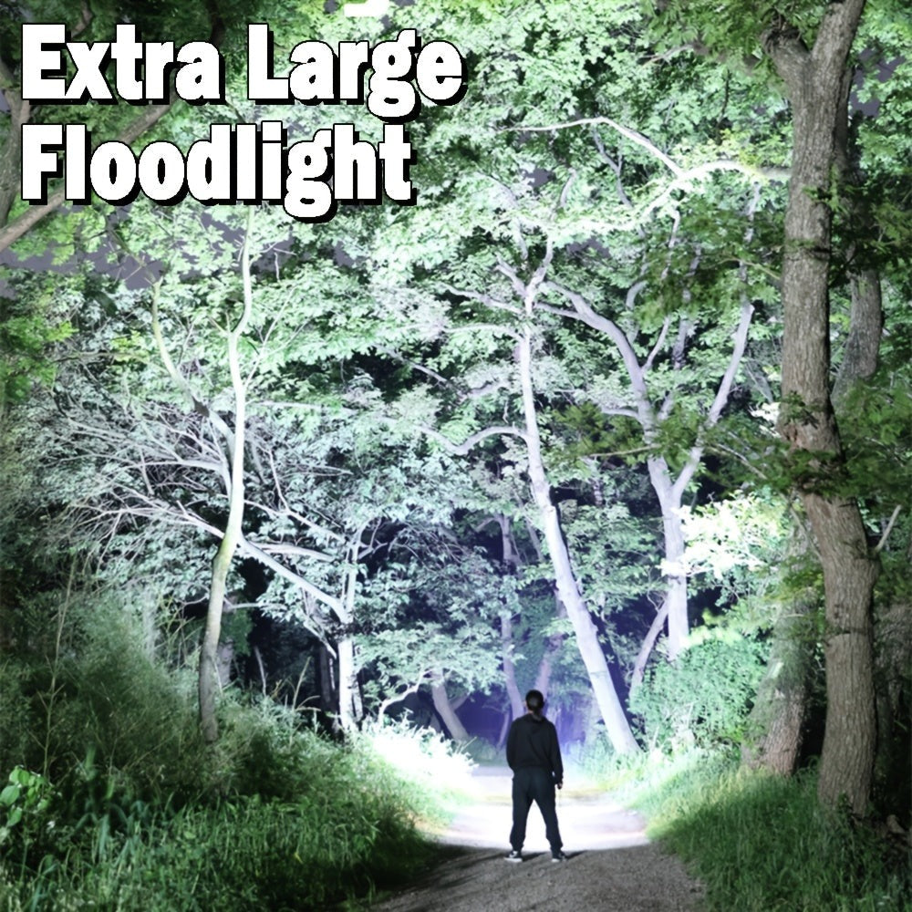 1 linterna recargable potente de alto lumen, 4 modos de iluminación, linterna LED zoomable, linterna de emergencia portátil de aleación de aluminio con pantalla electrónica, para emergencias comerciales, pesca, camping, exploración, caza, senderismo
