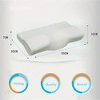 Juego de 1 almohada ortopédica para cuello de algodón lavable con funda blanca