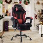 Silla Gaming Ergonómica con Reposapiés y Soporte Lumbar Ajustable, Ideal para Adultos en la Oficina en Casa o Configuración de Gaming - Color Gris