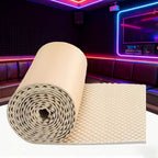 Espuma Acústica de 20 mm de Grosor, Panel de Pared Antiruido de Alta Densidad, Rollo Absorbente de Sonido, Tablero Antiruido, Material Especializado para Estudios de Grabación KTV, Aislante Acústico Autoadhesivo de Espuma Hueca