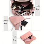 Conjunto de 3 bolsos de moda y versátiles para mujer con borlas de perlas, bolso tote de gran capacidad, bolso de mano exquisito y ligero, que satisface las necesidades del desplazamiento diario y los viajes, ideal para regalos de cumpleaños