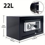 Caja Fuerte para Muebles con Gabinete de Acero, Incluye Cerradura y Llaves, con Puerta de Acero Colgante, Caja Fuerte de Pared para Seguridad
