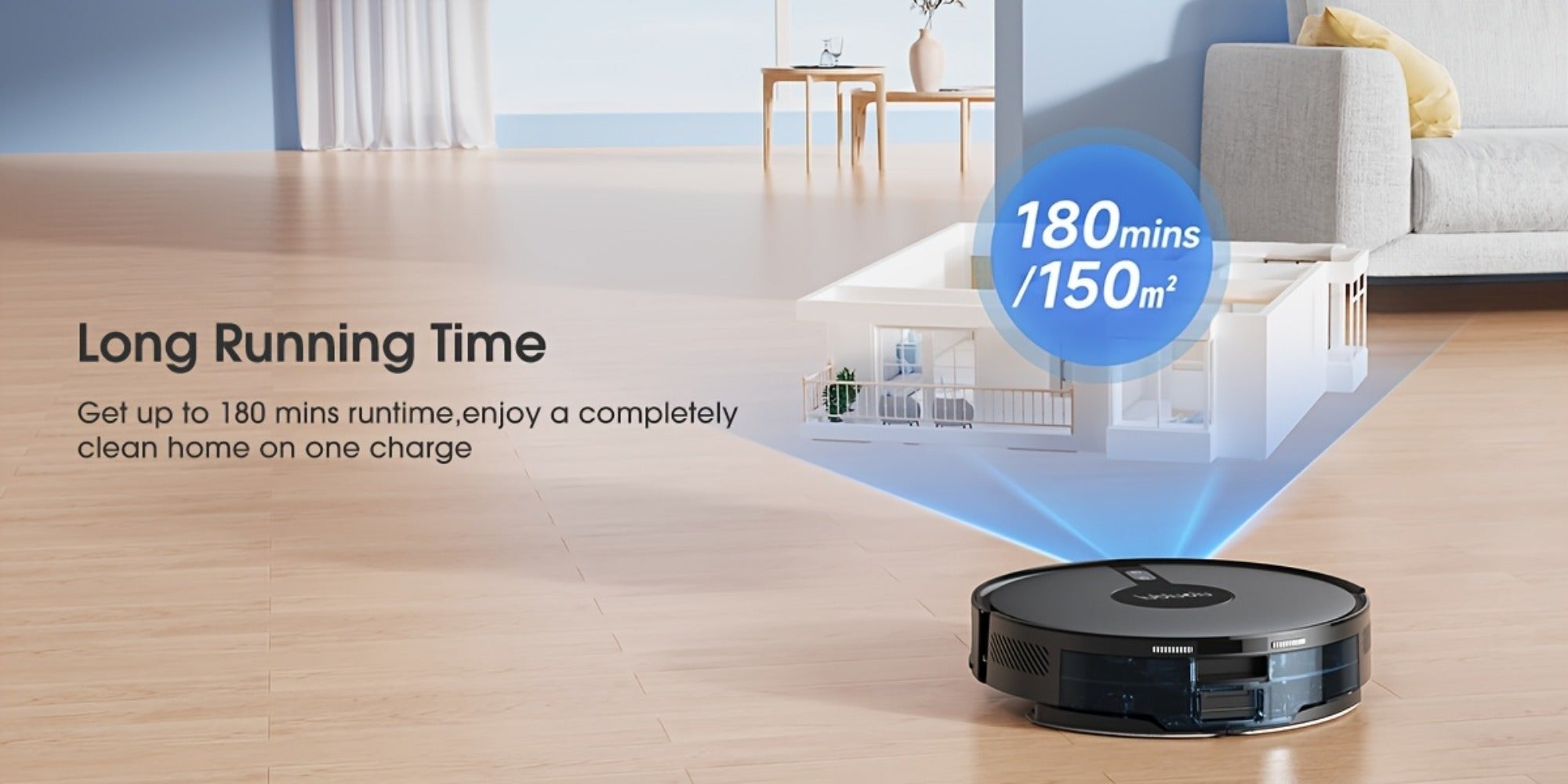 Lubluelu B40 Robot Aspirador y Fregona 3 en 1 | Succión Potente de 7500 Pa, Bajo Ruido de 62 dB, Cuerpo Ultradelgado de 9.98 cm, Mapeo de 5 Pisos, Modos de Limpieza Diversificados, Ideal para Pelo de Mascota, Alfombra y Suelo Duro, Regalos Ideales de Navi