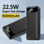 Baterías externas | Batería portátil de gran capacidad 50000mAh con carga rápida PD22.5W, doble puerto USB de salida/pantalla LED de energía