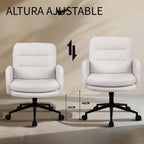 Sillas de oficina | Silla de Oficina, Silla de Maquillaje de Faux Fleece, Silla Giratoria Cómoda, Silla Ergonómica de Oficina, Altura Ajustable