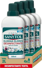 Sanytol Textil – Pack 4x500ml (2L) Elimina Malos Olores sin Lejía