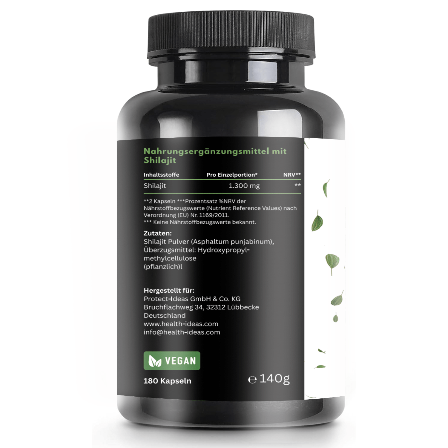 Himalaya Shilajit Mumijo – Dosis alta de 1300 mg – 180 cápsulas veganas – Suministro para 3 meses – Himalaya Shilajit original – Probado en laboratorio y sin aditivos