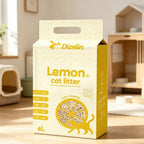 Arena para gatos con tofu perfutado, 6 l (1 paquete), original, arena para gatos con manzana, lavanda, limón y fibra de soja.