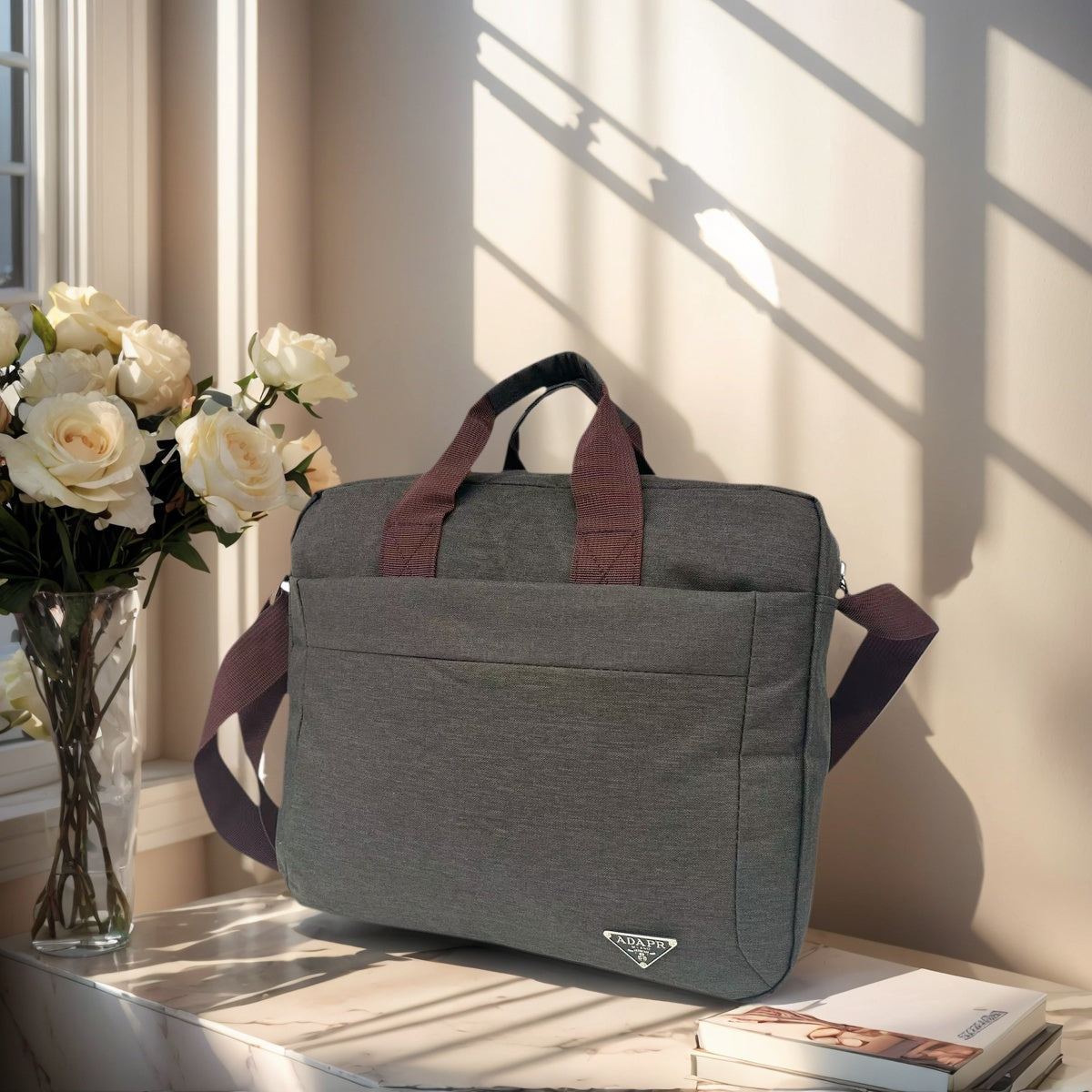 Bolso Bandolera Hombre Oficina 33x28cm con Correa Ajustable, Maletín Ligero para Portátil o Tablet, 4 Colores Disponibles