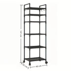 Estante de Almacenamiento Rodante de 5/6 Niveles - Organizador Multicapa de 167.64 cm - Ahorro de Espacio, Estante Ajustable y Multifuncional, Adecuado para Cocina, Baño, Sala de Estar, Oficina y Estudio, Solución de Almacenamiento Perfecta, Estante de Pi