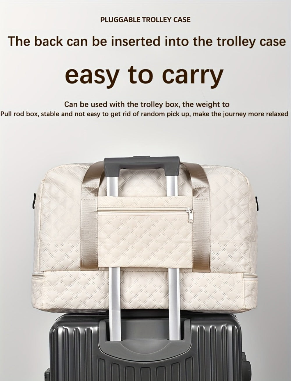 Bolso de Fitness Moda Exterior Corto Bolso de Viaje para Mujer Bolso de Equipaje Plegable de Ocio y Moda de Gran Capacidad para Viajes de Negocios Portátil