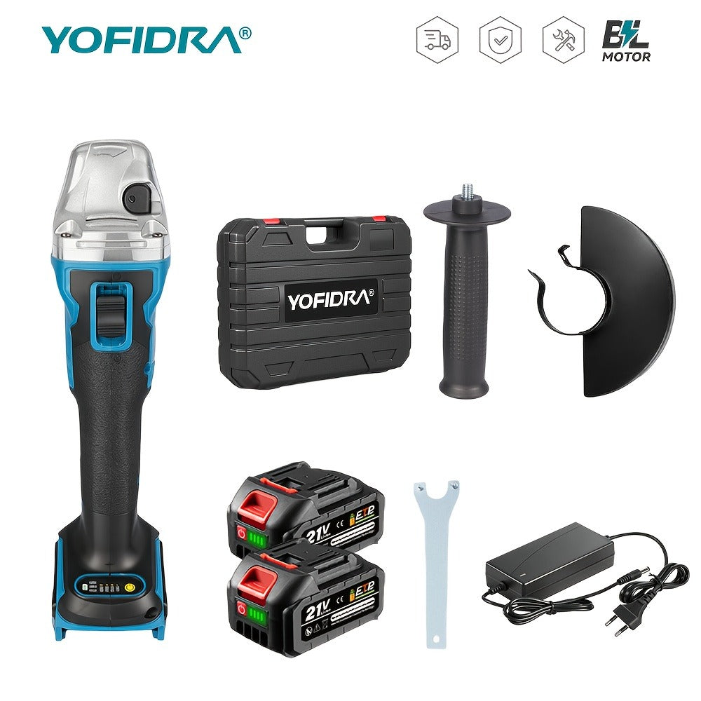 Amoladora angular sin escobillas y pulidora de 125 mm M14, amoladora angular eléctrica inalámbrica, herramientas eléctricas para esmerilar y