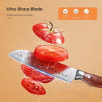 16 piezas de complementos de cocina, juego de cocina, artículos de cocina, con mango de madera, juego de acero inoxidable con bloque de madera, electrodomésticos y complementos de cocina profesionales con acero de afilar, regalo de Navidad ideal para madr