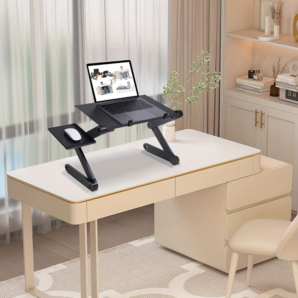 Mesas para portátil | Escritorio de cama de aleación de aluminio, mesa plegable para computadora portátil, estante de pie ajustable, rejilla de