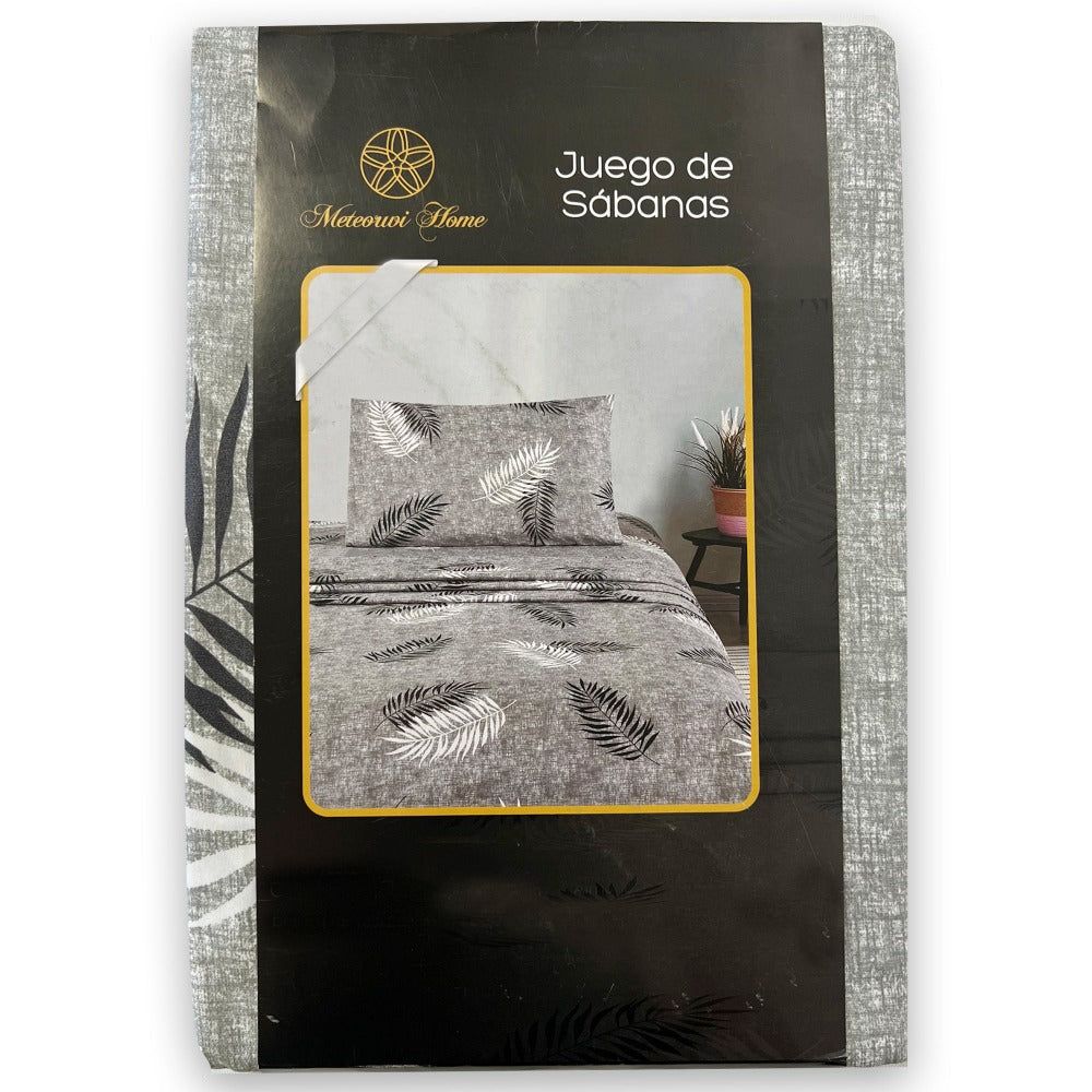 Juego de Sábanas 3 o 4 Piezas de Microfibra, Tejido Cepillado Super Suave, Incluye Sábana Encimera + Sábana Bajera Ajustable + Fundas de Almohada